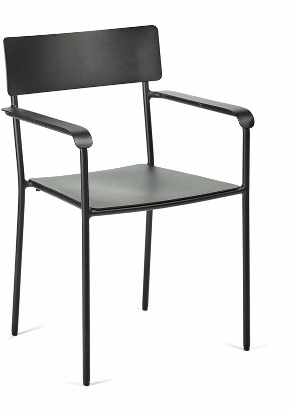 Chaise en aluminum avec accoudoirs noir - Serax - The Cool Republic