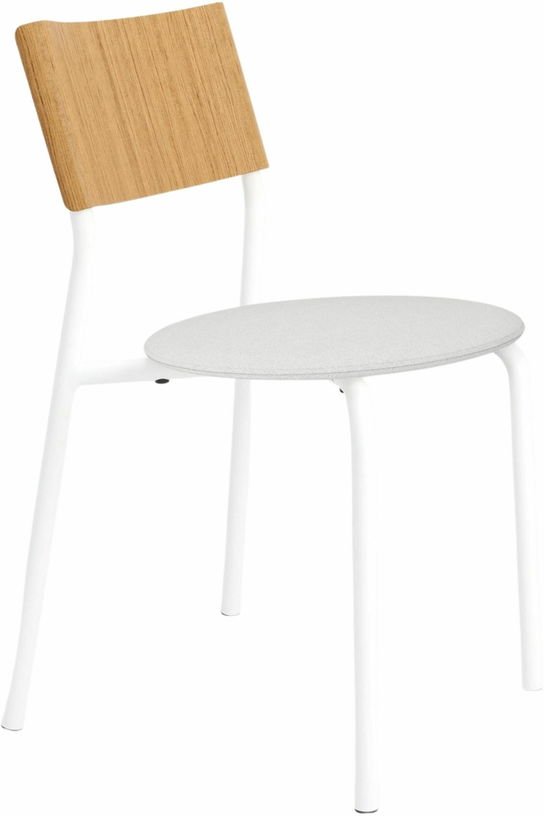 Chaise en bois chêne et en tissu recyclé blanc nuage SSD Soft - TipToe - The Cool Republic