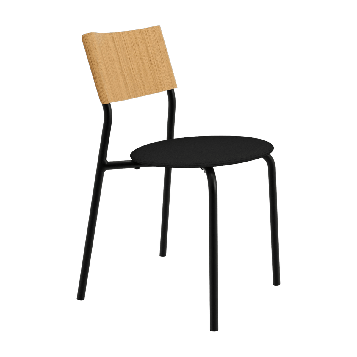 Chaise en bois chêne et en tissu recyclé noir graphite SSD Soft - TipToe - The Cool Republic
