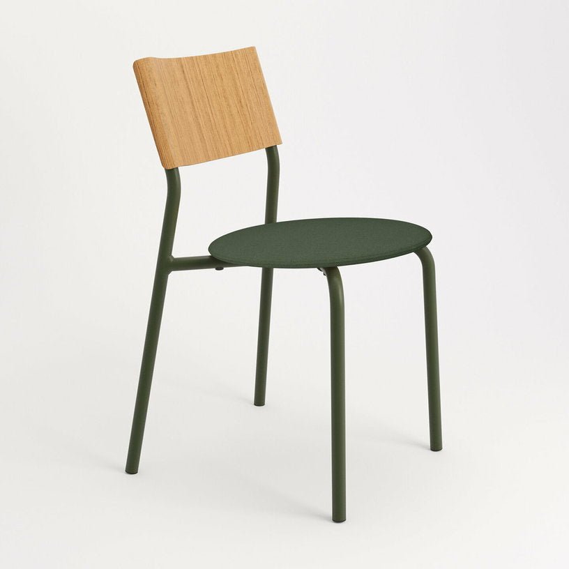 Chaise en bois chêne et en tissu recyclé vert romarin SSD Soft - TipToe - The Cool Republic