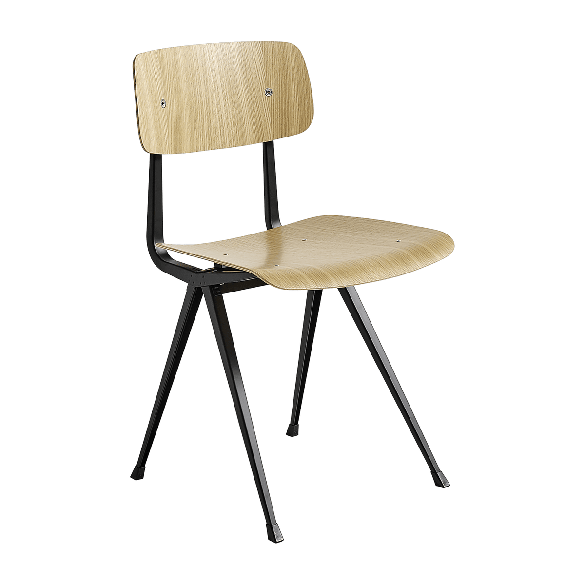 Chaise en bois de chêne et acier noir Result - HAY - The Cool Republic