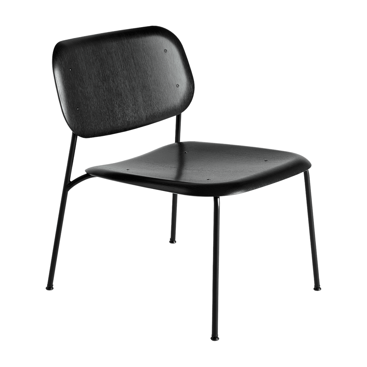 Chaise en bois de chêne noir Soft Edge 10 lounge - HAY - The Cool Republic
