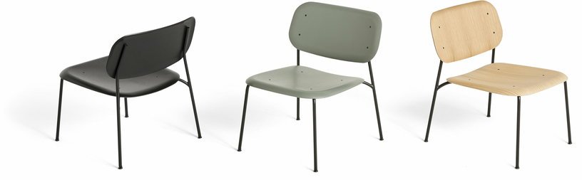 Chaise en bois de chêne vert d'eau Soft Edge 10 lounge - HAY - The Cool Republic