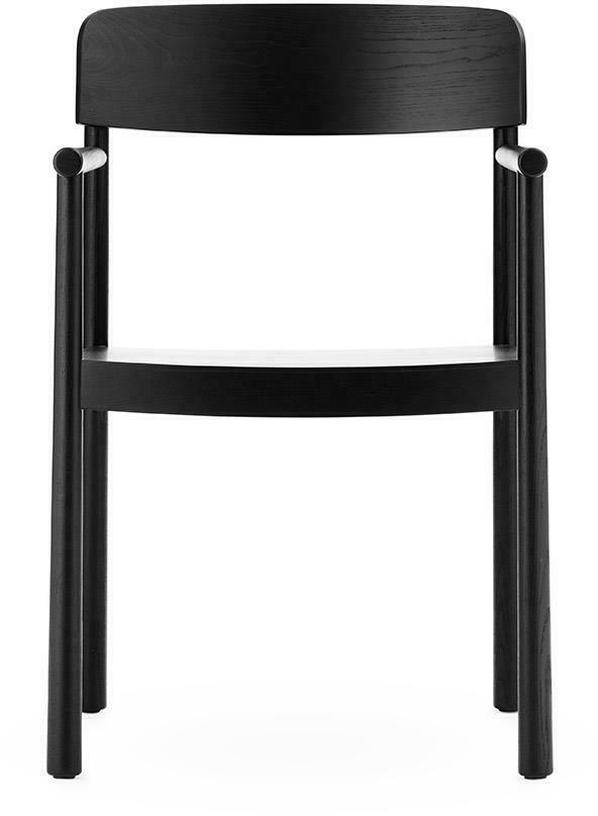 Chaise en bois de frêne noire avec accoudoirs Timb noir - Normann Copenhagen - The Cool Republic