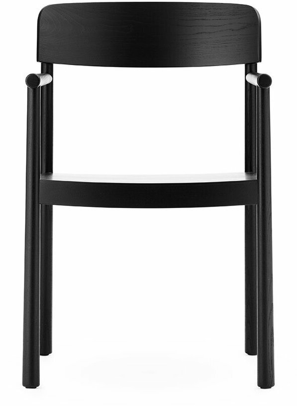 Chaise en bois de frêne noire avec accoudoirs Timb noir - Normann Copenhagen - The Cool Republic