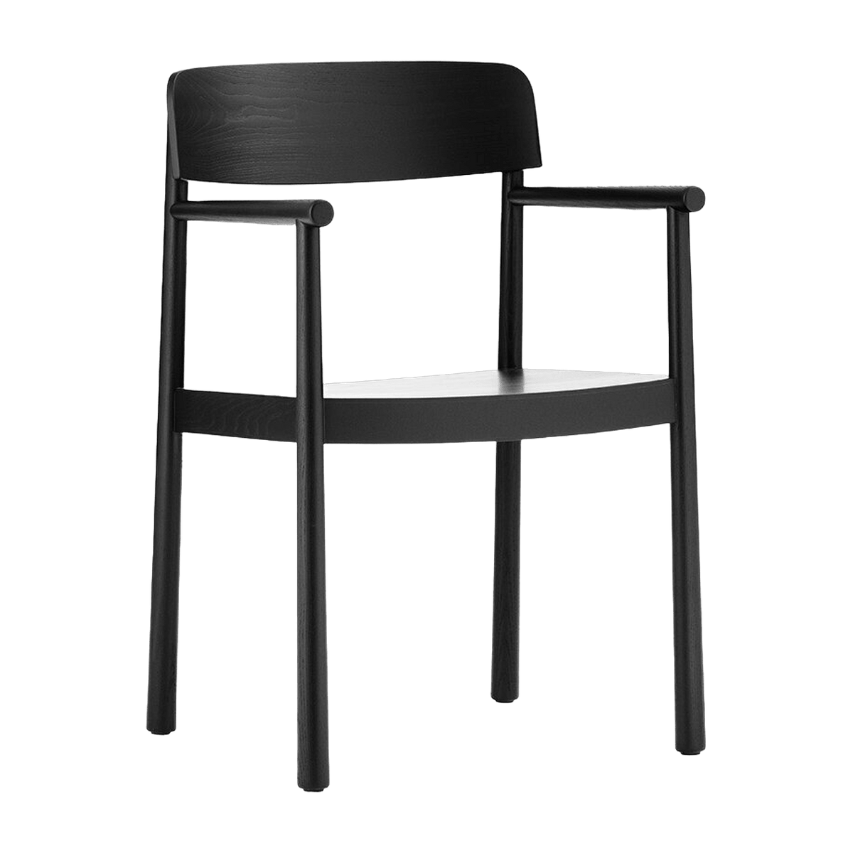 Chaise en bois de frêne noire avec accoudoirs Timb noir - Normann Copenhagen - The Cool Republic