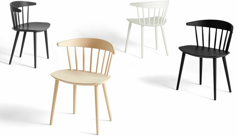 Chaise en bois de hêtre noir laqué J 104 - HAY - The Cool Republic