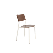 Chaise en bois de noyer et acier blanc crème SSD - TIPTOE - The Cool Republic