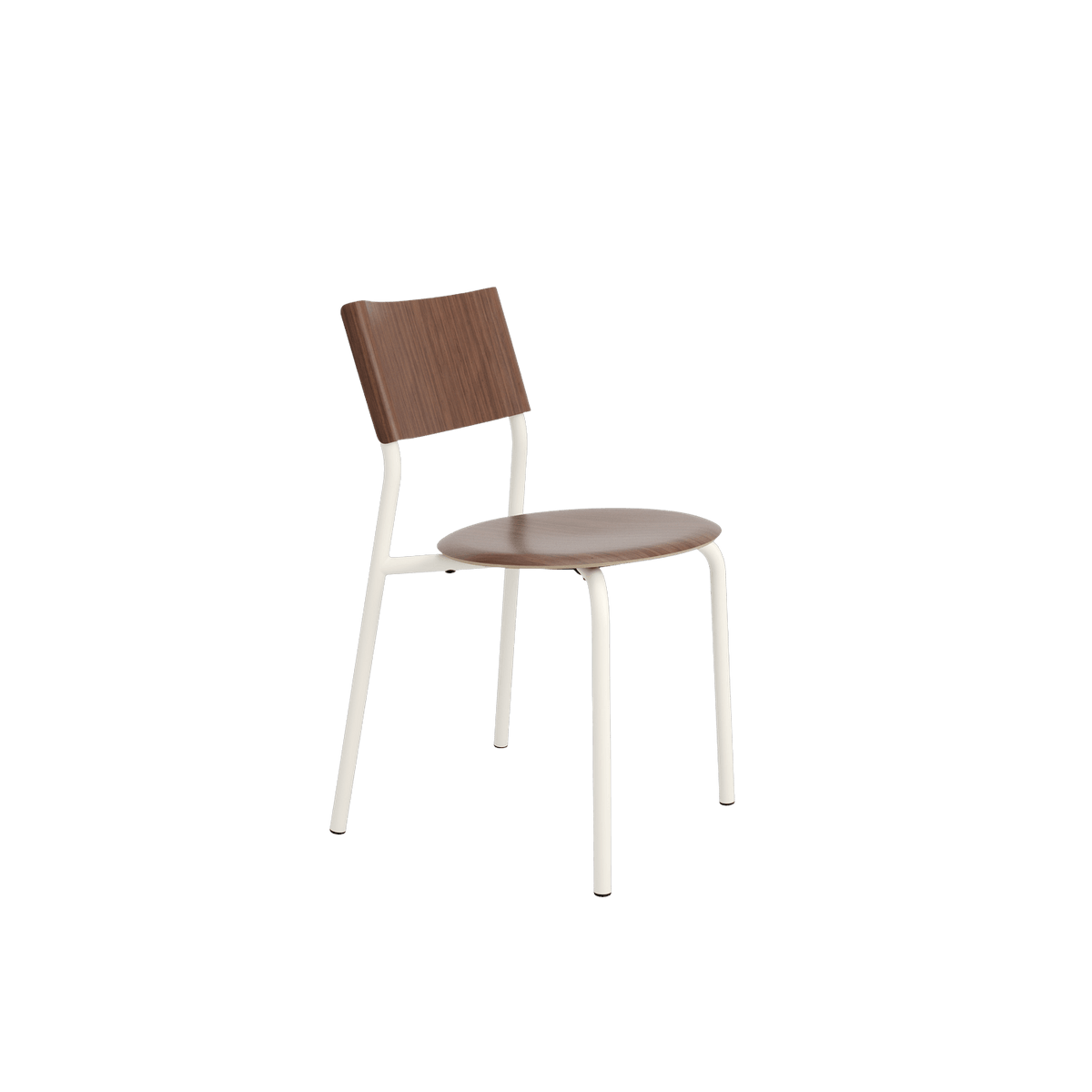 Chaise en bois de noyer et acier blanc crème SSD - TIPTOE - The Cool Republic