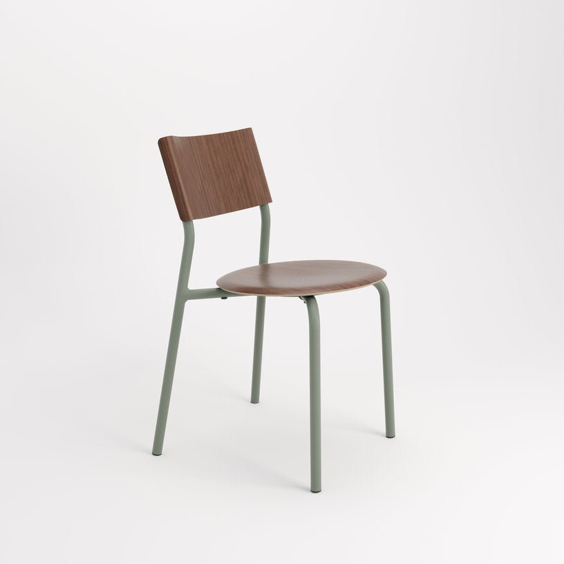 Chaise en bois de noyer et acier gris eucalyptus SSD - TIPTOE - The Cool Republic