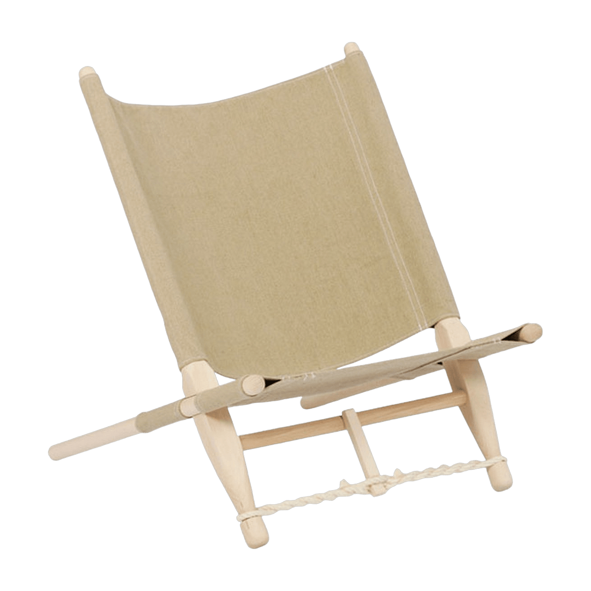 Chaise en bois et tissu beige OGK - Skovshoved Møbelfabrik & Co - The Cool Republic