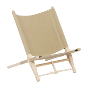 Chaise en bois et tissu beige OGK - Skovshoved Møbelfabrik & Co - The Cool Republic