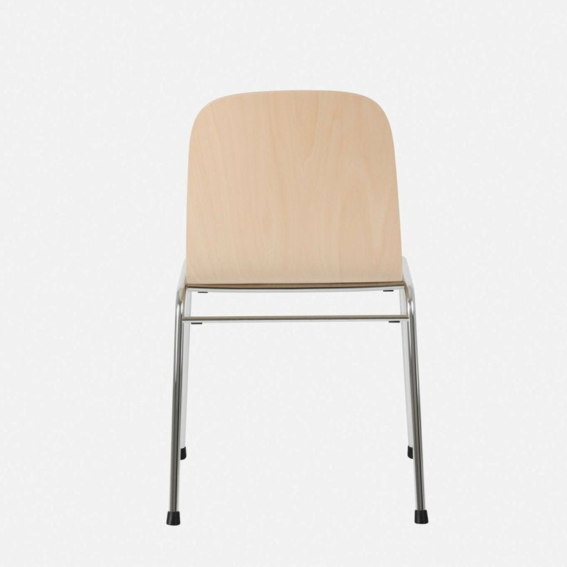 Chaise en bois naturel et cadre argenté Touchwood - Hem - The Cool Republic