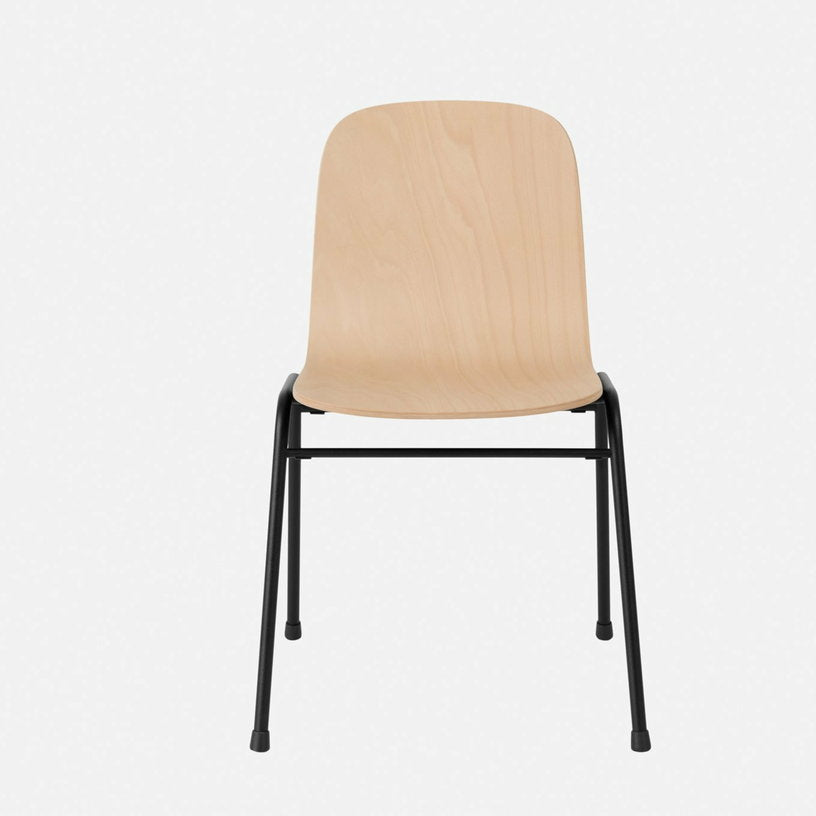 Chaise en bois naturel et cadre noir Touchwood - Hem - The Cool Republic