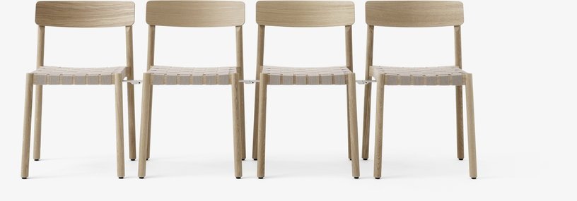 Chaise en bois naturel et sangles en lin naturel Betty TK1 - &tradition - The Cool Republic