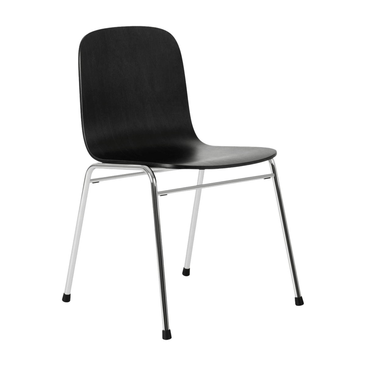 Chaise en bois noir et cadre argenté Touchwood - Hem - The Cool Republic