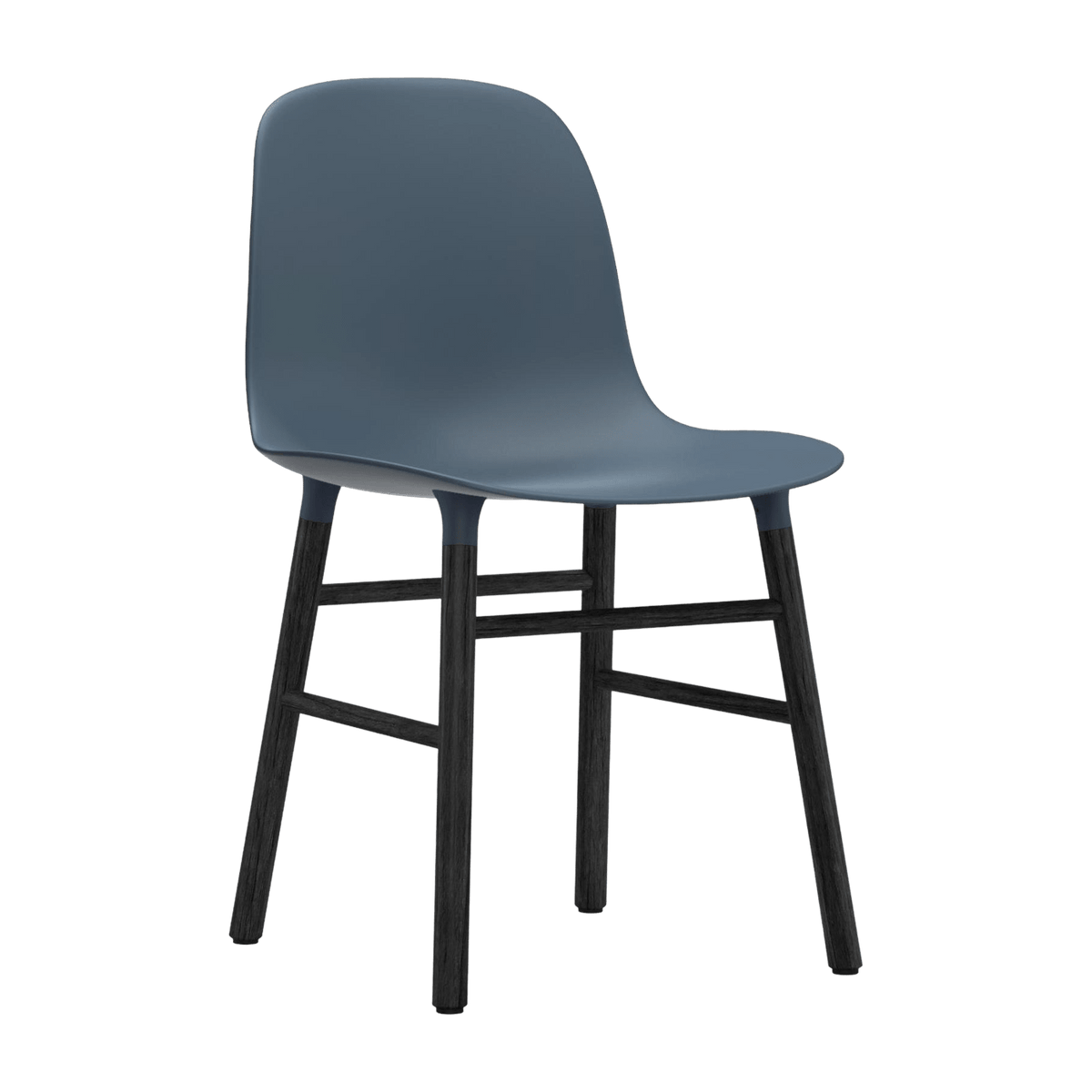 Chaise en bois noir et pp bleu Form - Normann Copenhagen - The Cool Republic