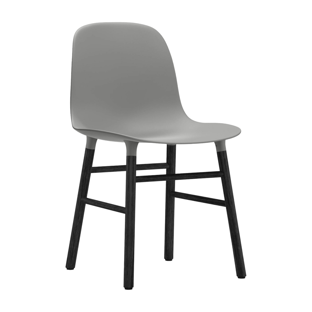 Chaise en bois noir et pp gris Form - Normann Copenhagen - The Cool Republic