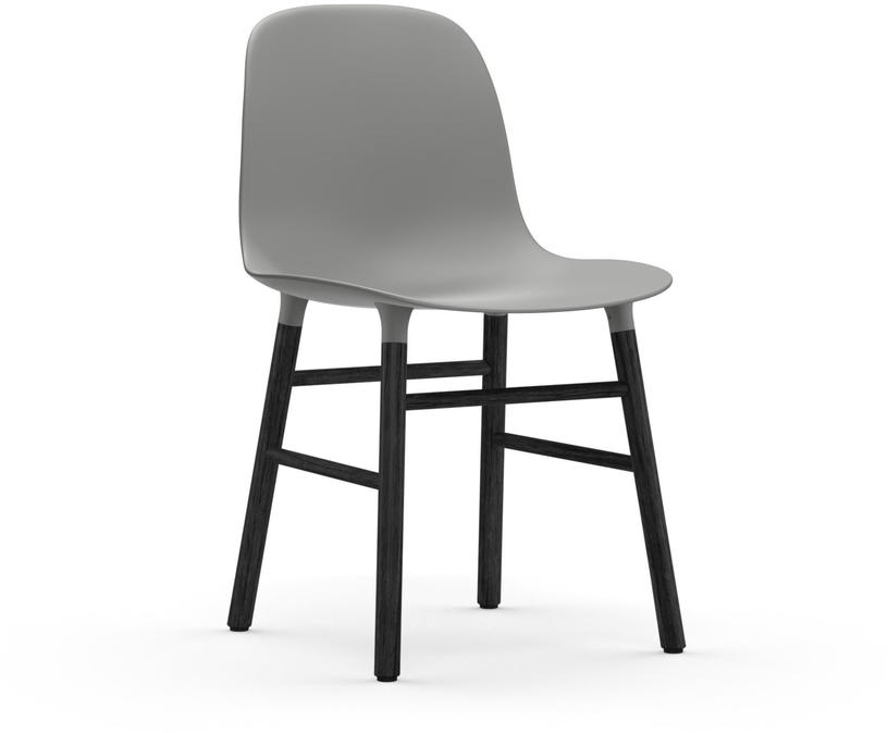 Chaise en bois noir et pp gris Form - Normann Copenhagen - The Cool Republic
