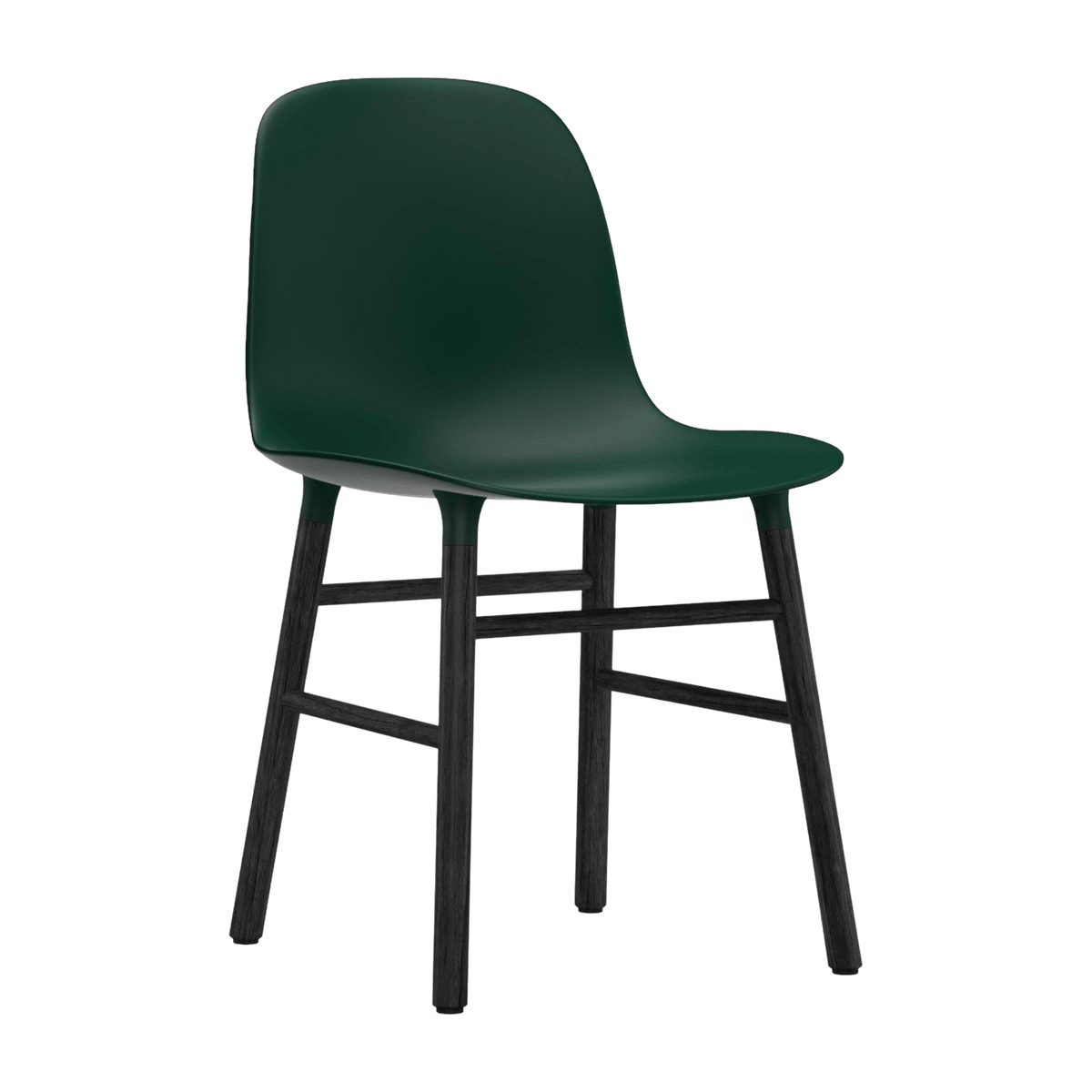 Chaise en bois noir et pp vert Form - Normann Copenhagen - The Cool Republic