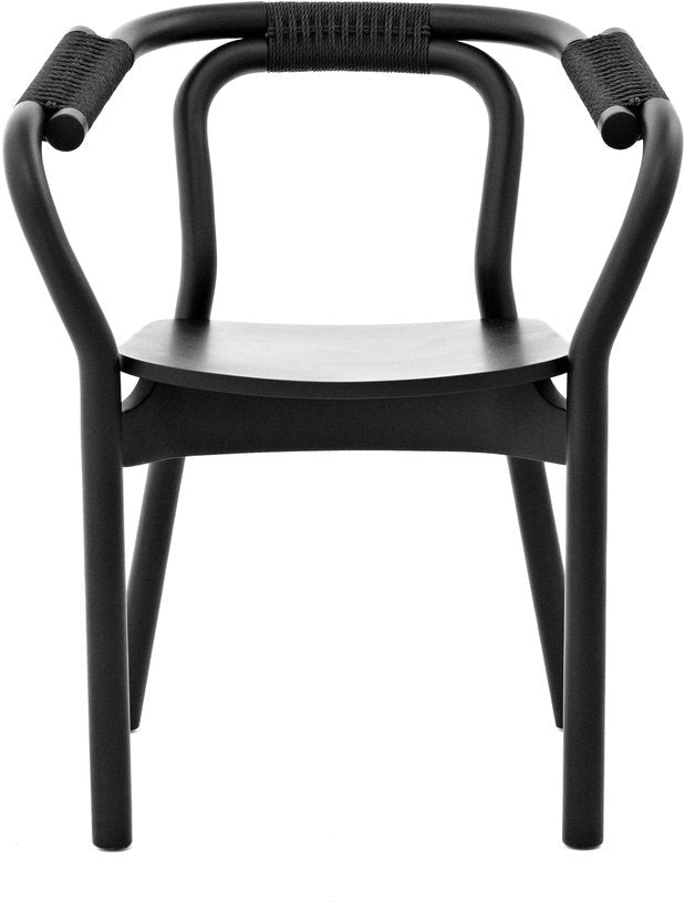 Chaise en bois noir Knot noir/noir - Normann Copenhagen - The Cool Republic