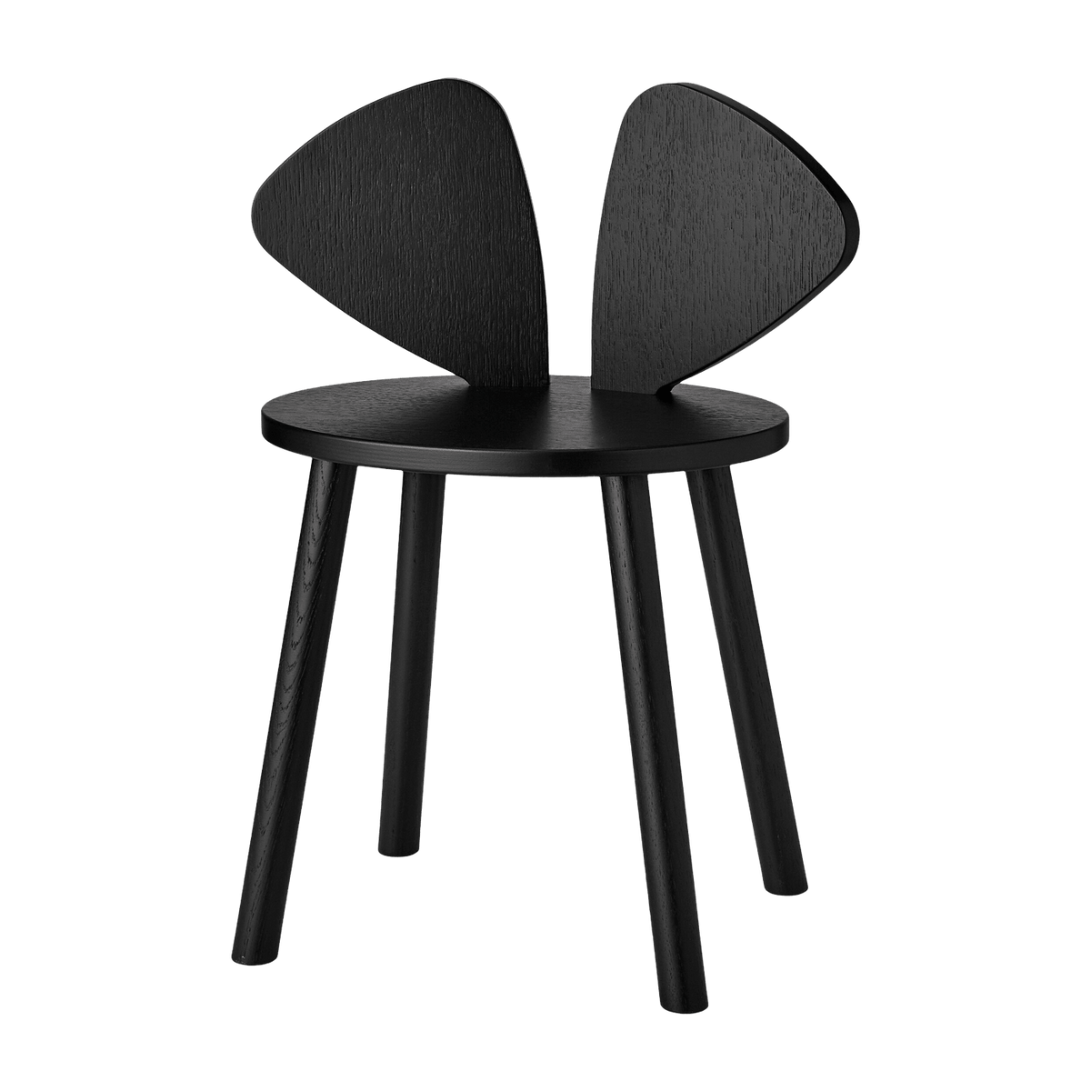 Chaise en bois pour enfant noir Mouse School - Nofred - The Cool Republic
