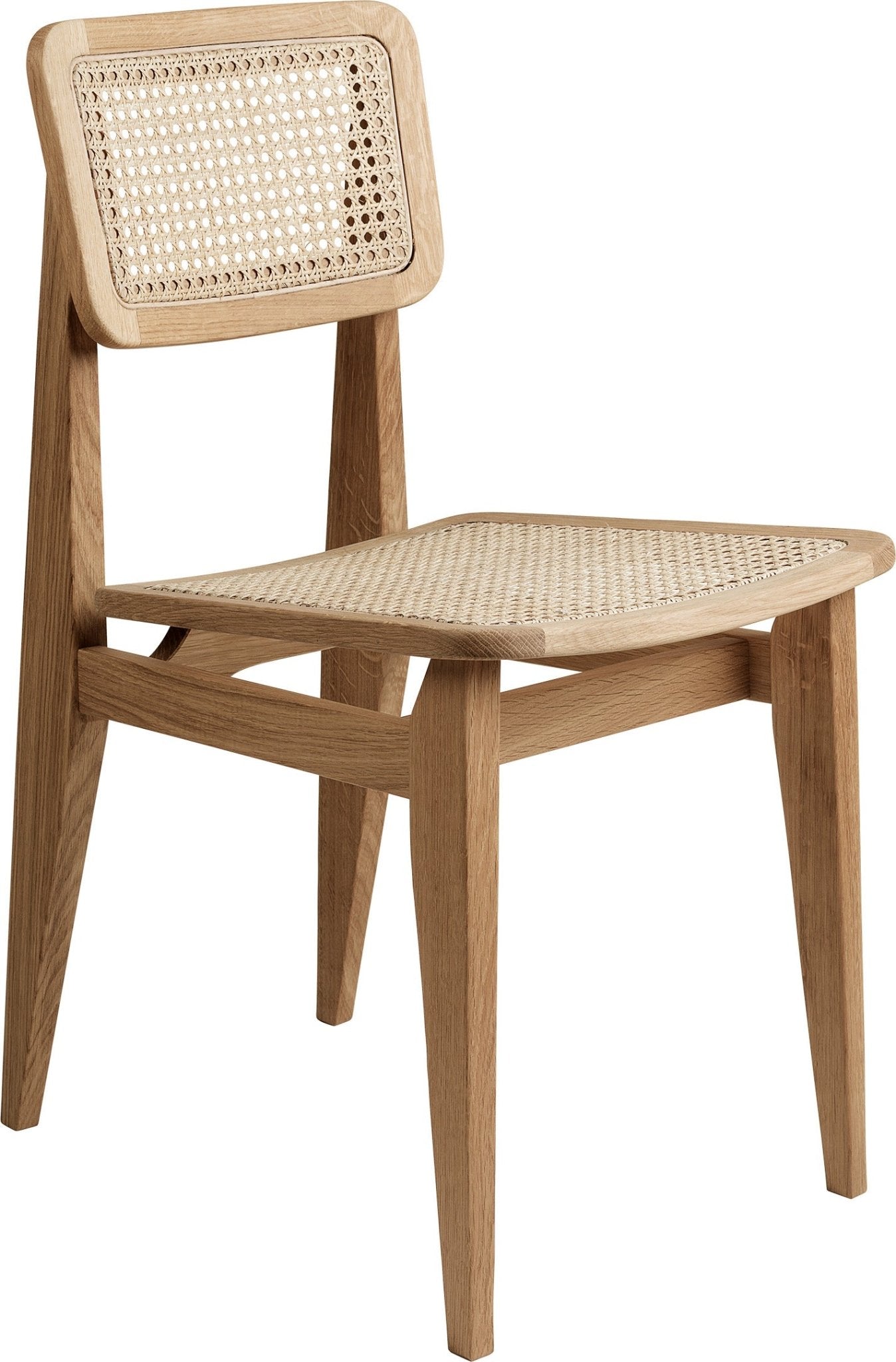 Chaise en cannage et bois de chêne naturel C - Chair - Gubi - The Cool Republic