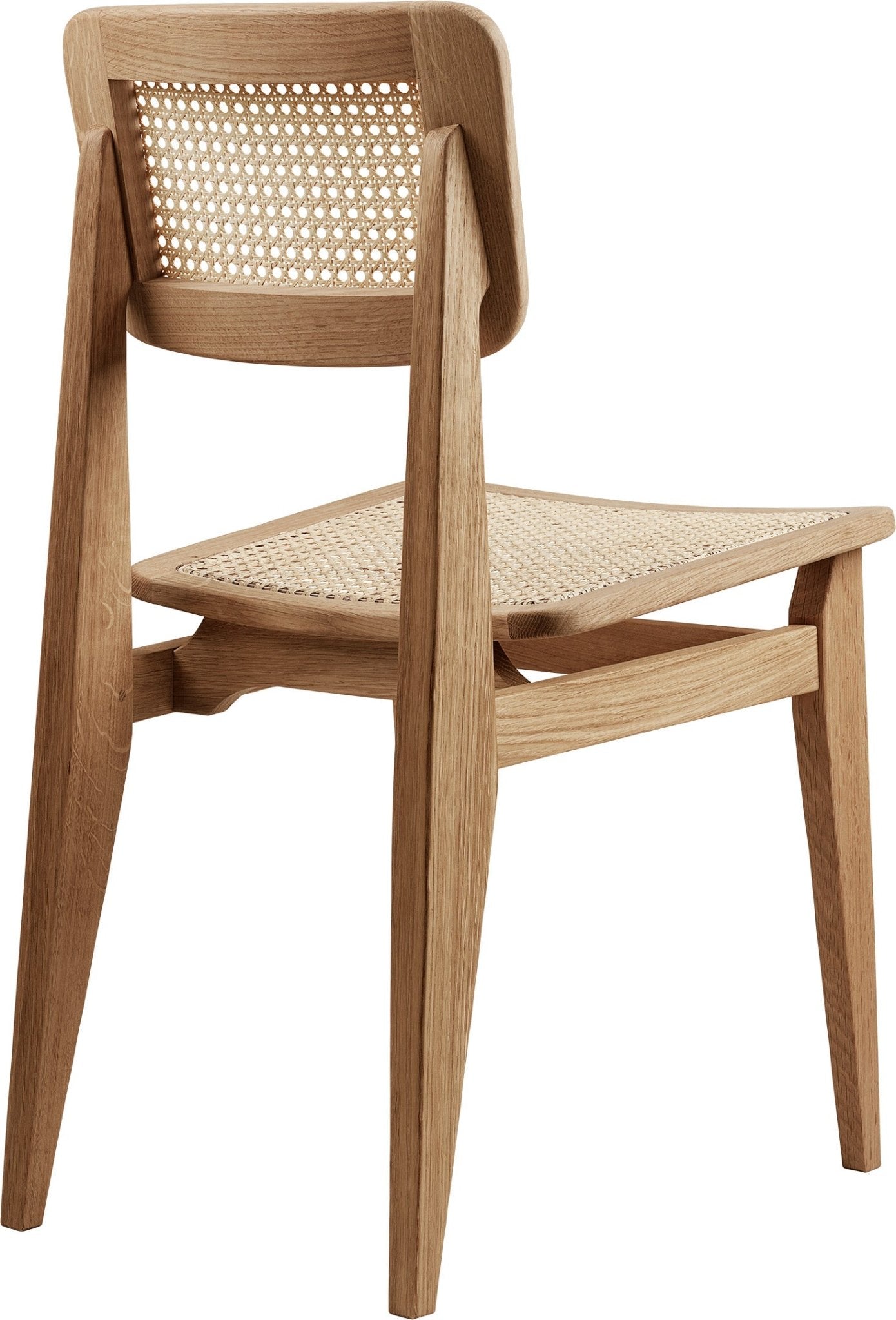 Chaise en cannage et bois de chêne naturel C - Chair - Gubi - The Cool Republic