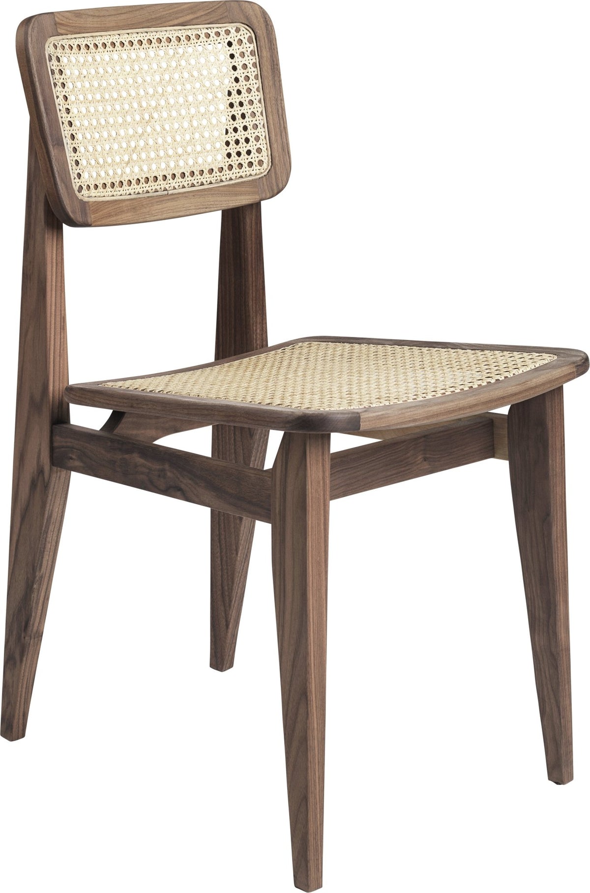Chaise en cannage et bois de noyer C - Chair - Gubi - The Cool Republic