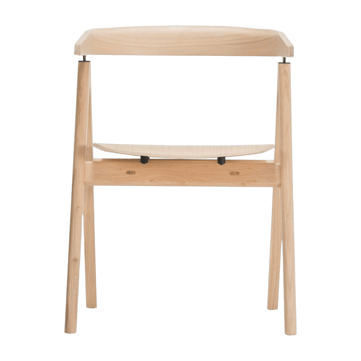 Chaise en chêne blanchi huilé et siège en chêne plaqué Ava - Gazzda - The Cool Republic