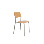 Chaise en chêne et acier gris eucalyptus 48x50x80cm SSD - TIPTOE - The Cool Republic