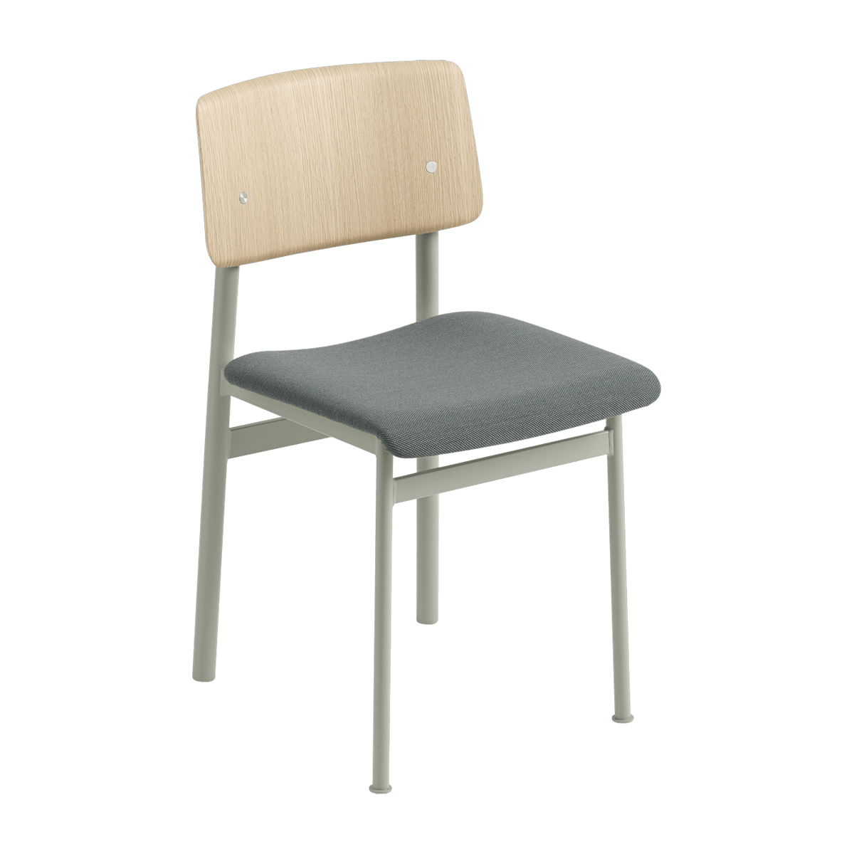 Chaise en chêne et assise vert gris Loft - Muuto - The Cool Republic