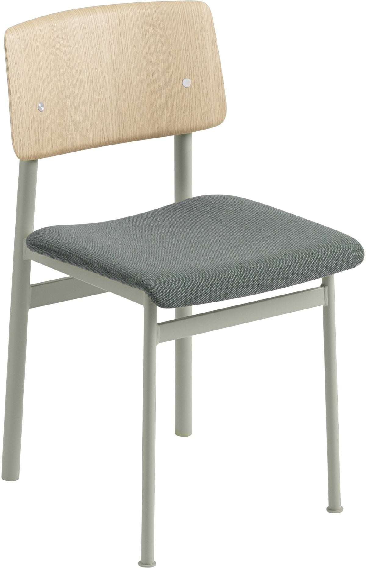 Chaise en chêne et assise vert gris Loft - Muuto - The Cool Republic