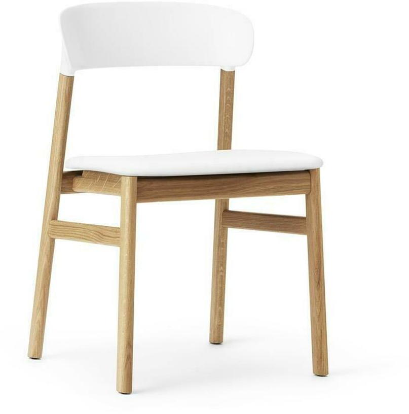 Chaise en chêne et cuir blanc Herit Spectrum Leather blanc - Normann Copenhagen - The Cool Republic