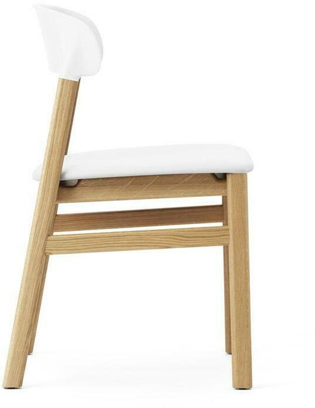 Chaise en chêne et cuir blanc Herit Spectrum Leather blanc - Normann Copenhagen - The Cool Republic