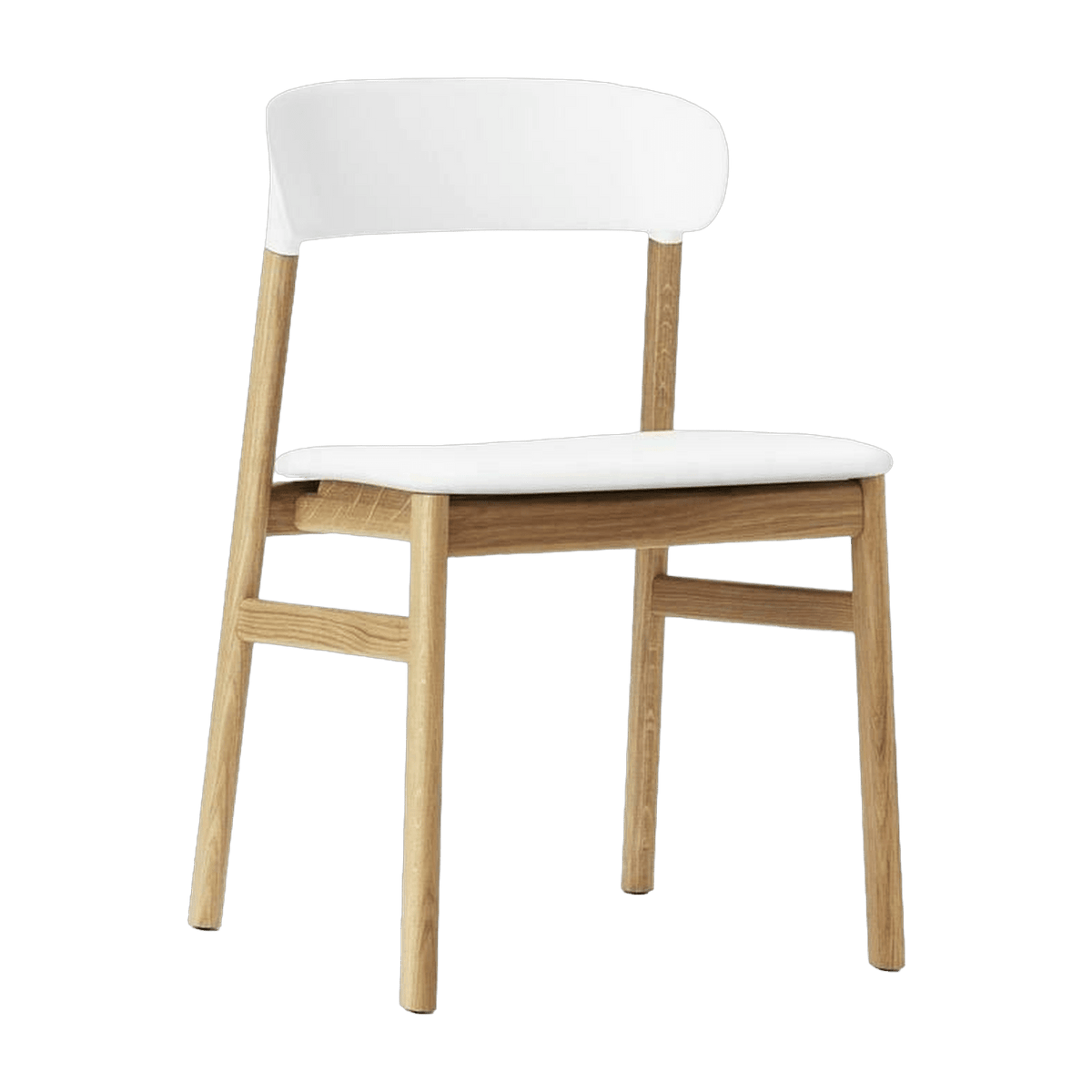 Chaise en chêne et cuir blanc Herit Spectrum Leather blanc - Normann Copenhagen - The Cool Republic