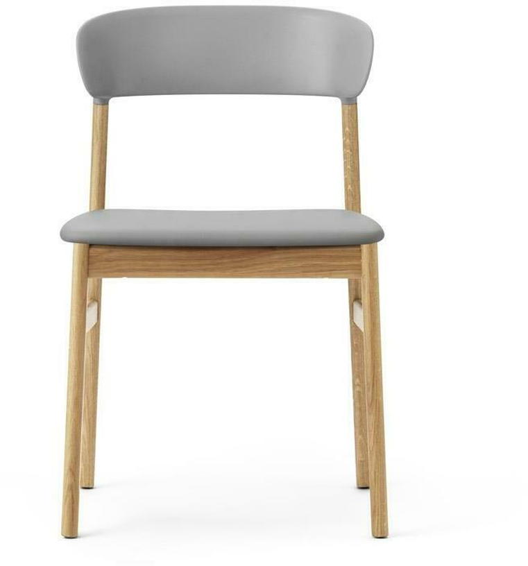 Chaise en chêne et cuir gris Herit Spectrum Leather Grey - Normann Copenhagen - The Cool Republic