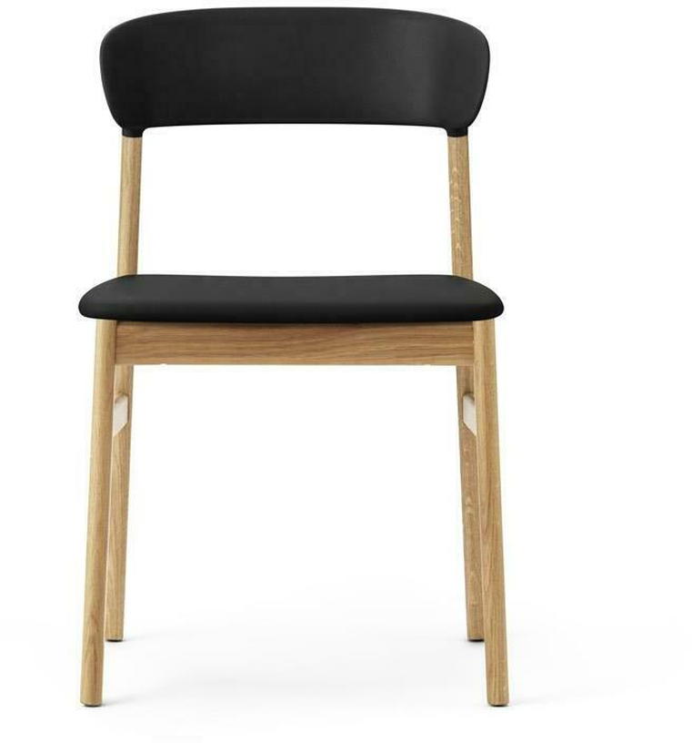 Chaise en chêne et cuir noir Herit Spectrum Leather noir - Normann Copenhagen - The Cool Republic