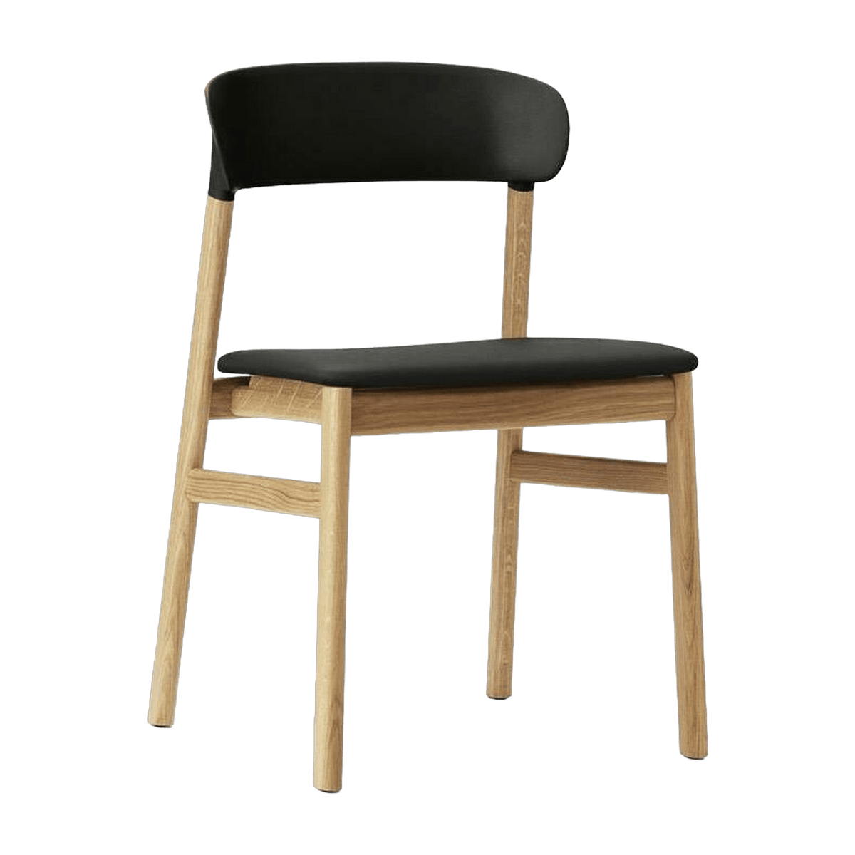 Chaise en chêne et cuir noir Herit Spectrum Leather noir - Normann Copenhagen - The Cool Republic