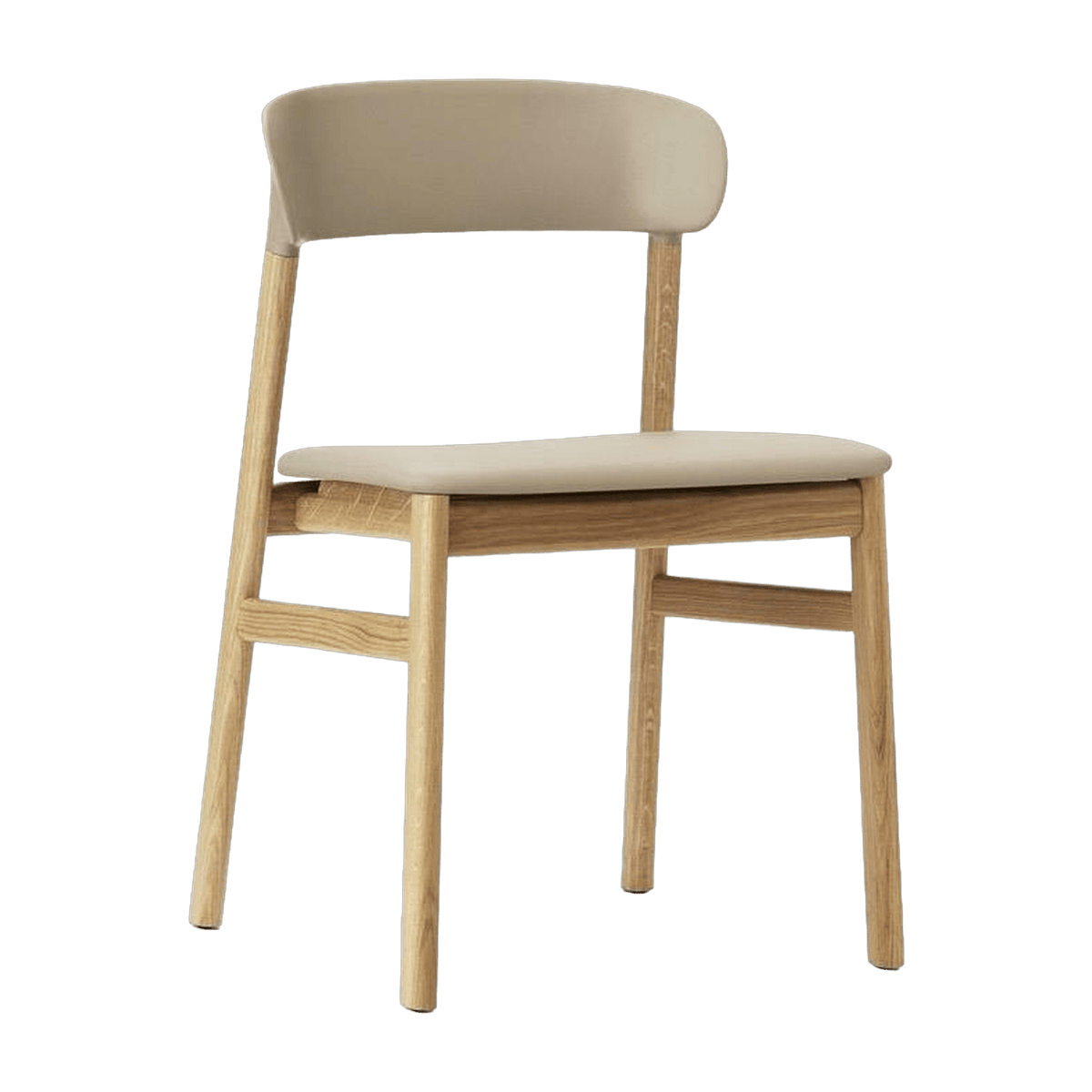 Chaise en chêne et cuir sable Herit Spectrum Leather Sand - Normann Copenhagen - The Cool Republic