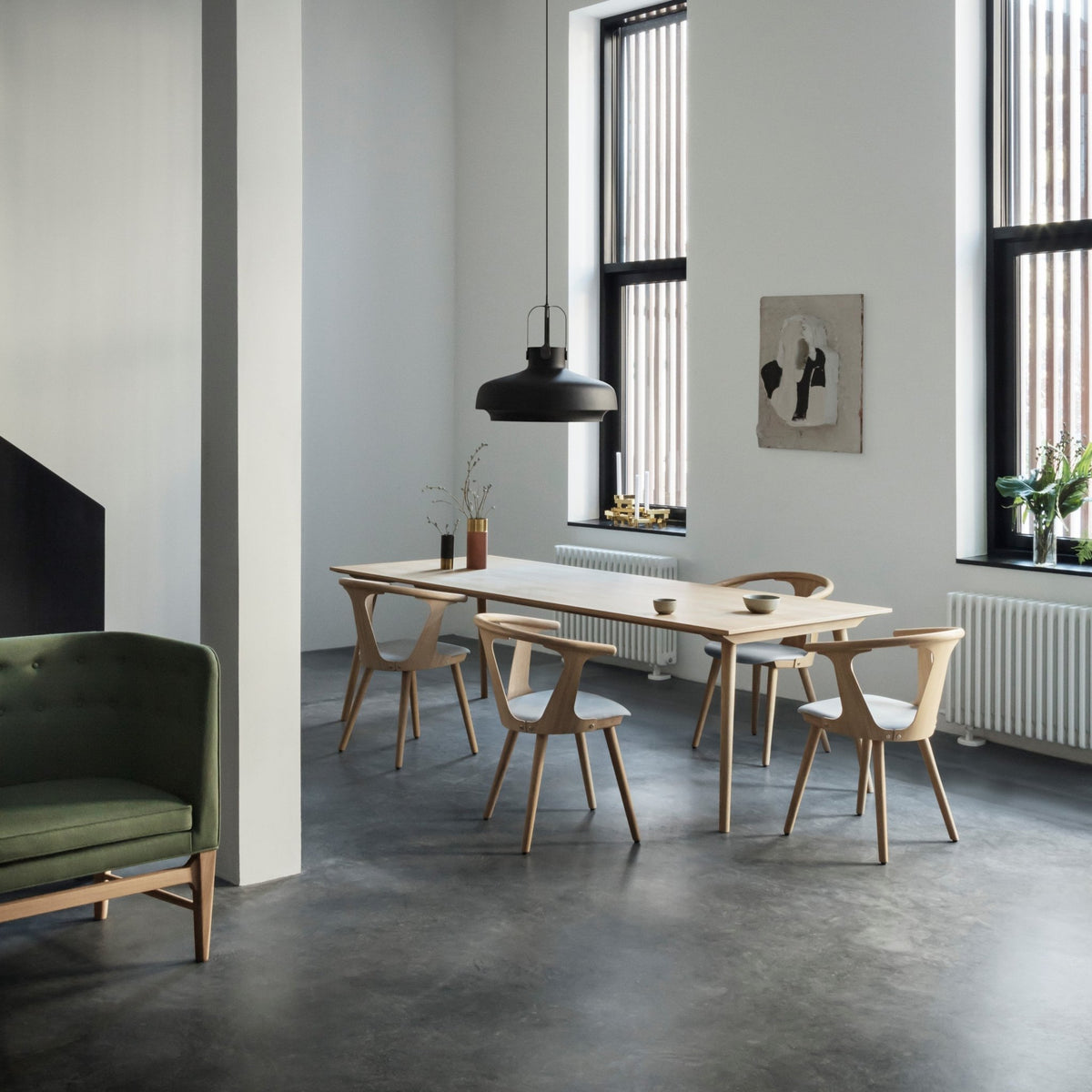 Chaise en chêne et cuir SK2 In Between - &tradition - The Cool Republic