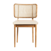 Chaise en chêne et cuir vanille Cannage - RED Edition - The Cool Republic