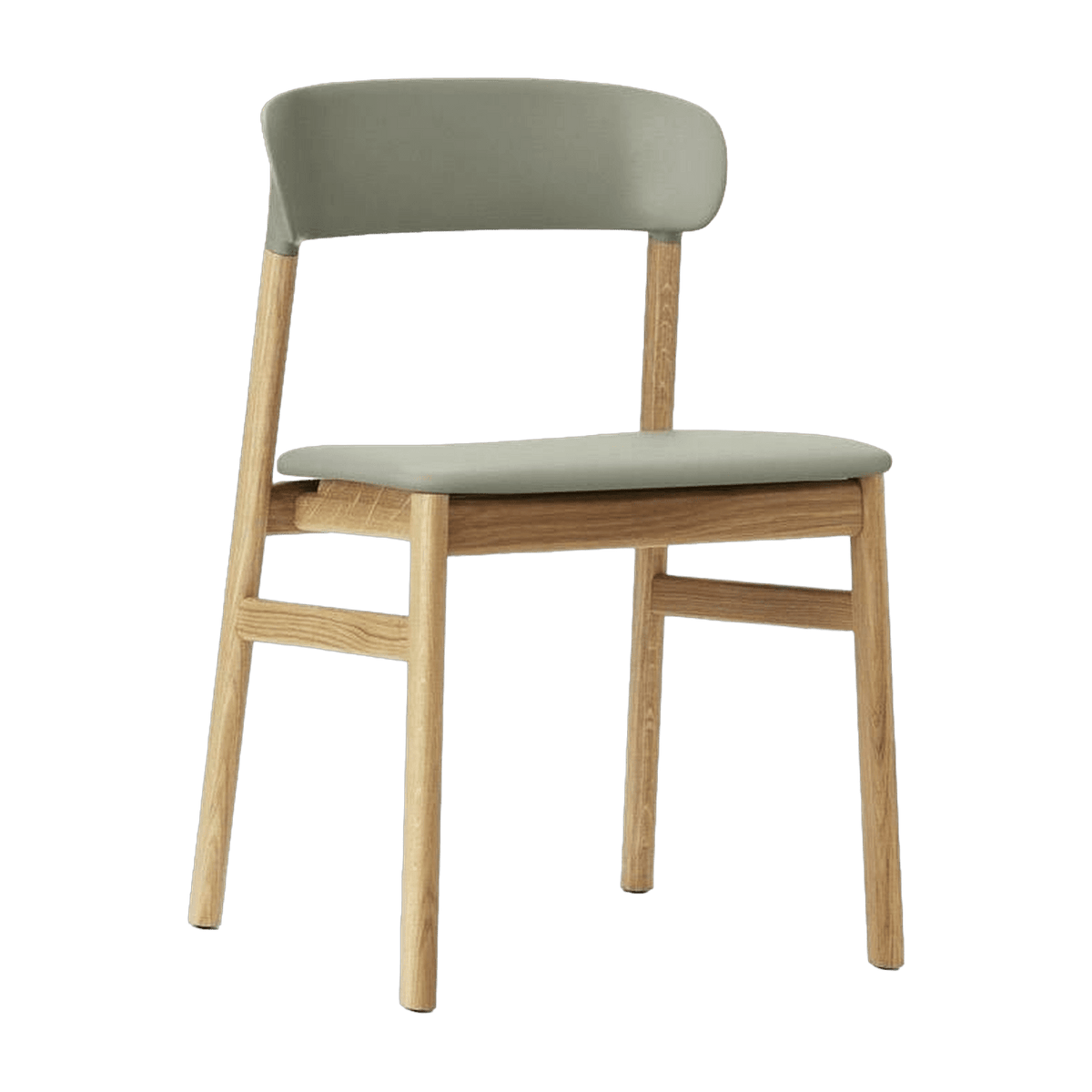Chaise en chêne et cuir vert Herit Spectrum Leather Dusty vert - Normann Copenhagen - The Cool Republic