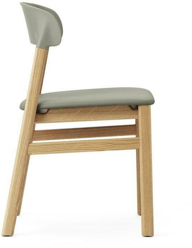Chaise en chêne et cuir vert Herit Spectrum Leather Dusty vert - Normann Copenhagen - The Cool Republic