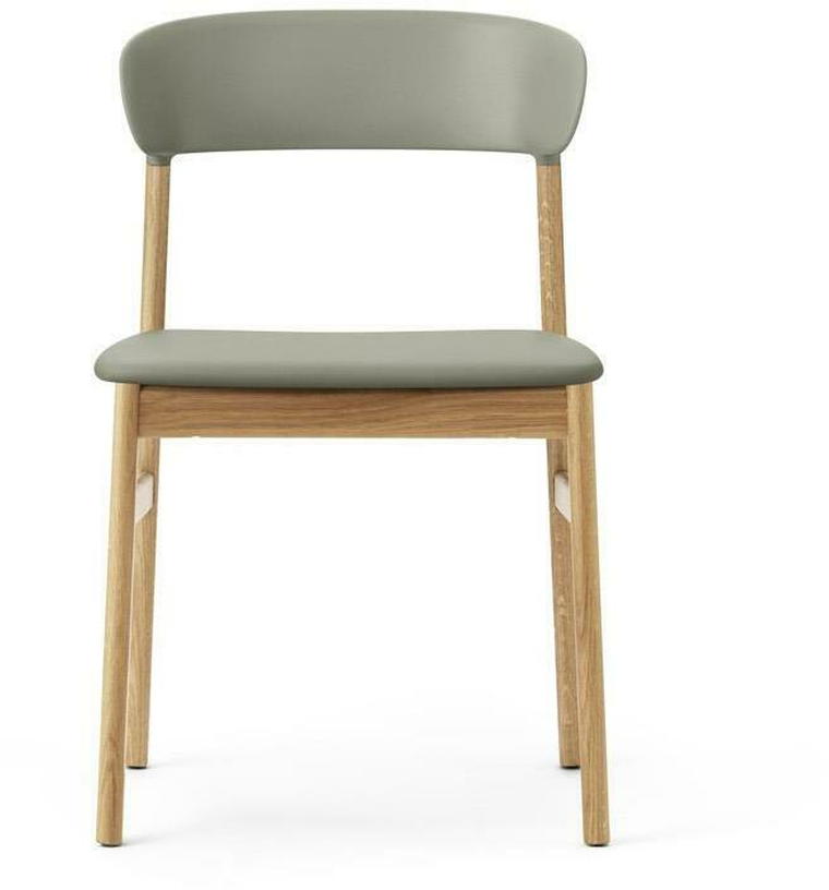 Chaise en chêne et cuir vert Herit Spectrum Leather Dusty vert - Normann Copenhagen - The Cool Republic