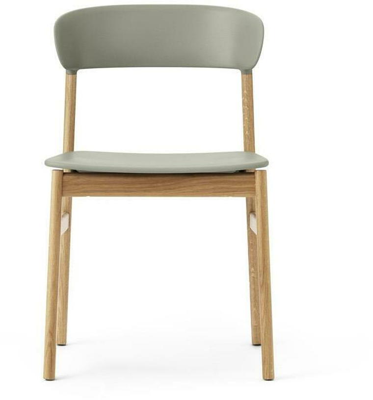 Chaise en chêne et polypropylène vert Herit Dusty vert - Normann Copenhagen - The Cool Republic