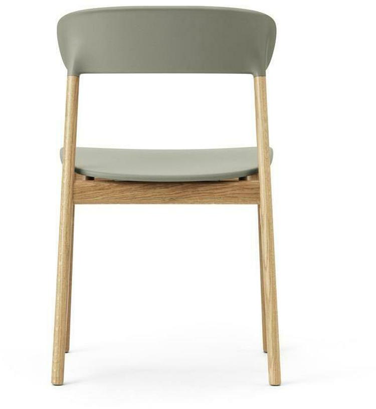 Chaise en chêne et polypropylène vert Herit Dusty vert - Normann Copenhagen - The Cool Republic