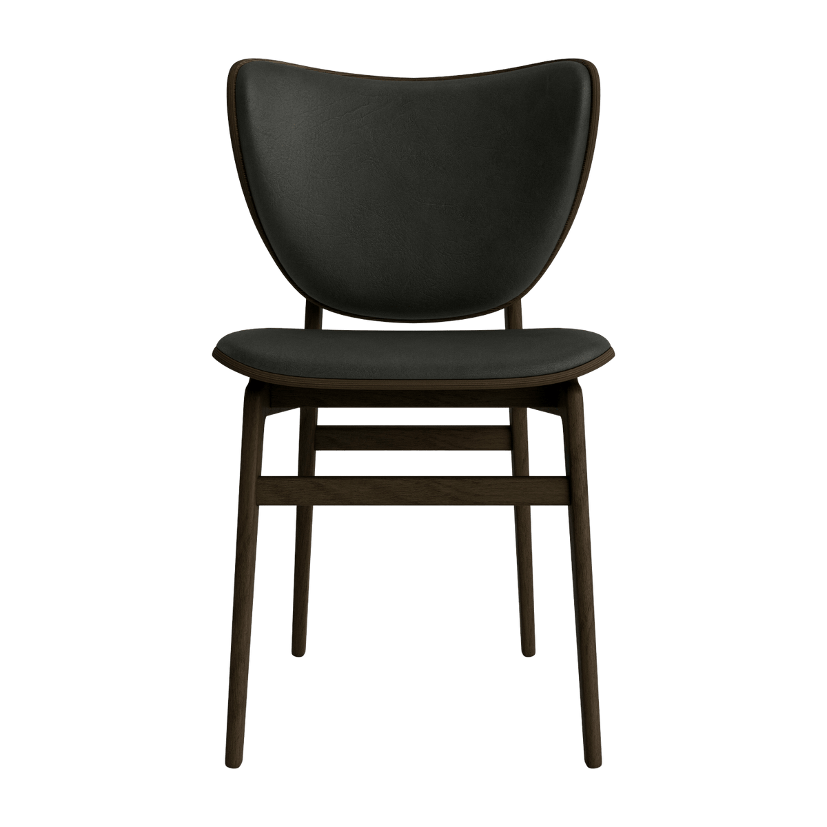 Chaise en chêne fumé avec rembourrage en cuir anthracite Elephant - NORR11 - The Cool Republic