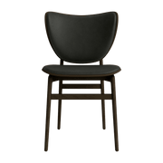 Chaise en chêne fumé avec rembourrage en cuir anthracite Elephant - NORR11 - The Cool Republic