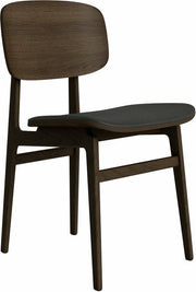 Chaise en chêne fumé et rembourrage en cuir anthracite NY11 - NORR11 - The Cool Republic